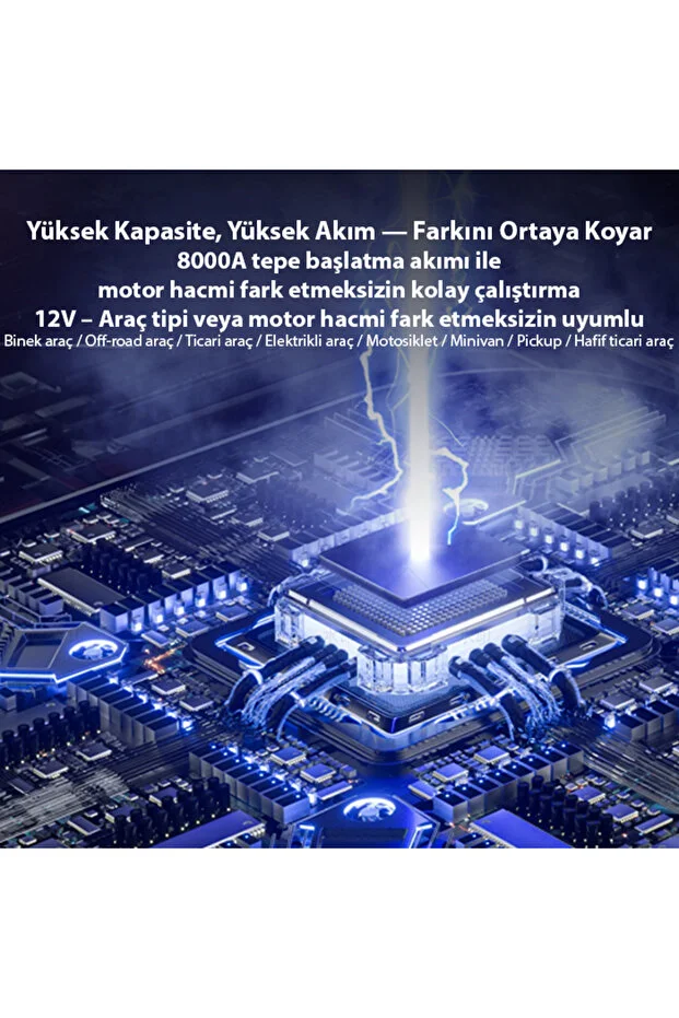 4 in 1 Lastik Sisirme Pompası, Powerbank Ve Starter Akü Takviye cihazı